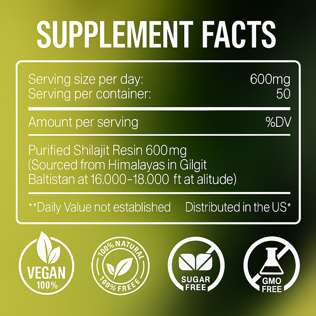 ELVIANOR™  Pure Shilajit Resin